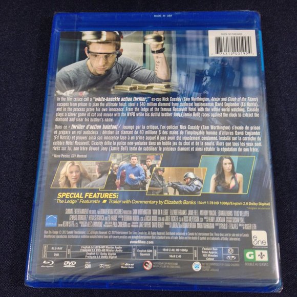 Man on a Ledge -2012 - LE Temps D'un Vol - Blu ray Combo Pack - DVD - New - Picture 4 of 6